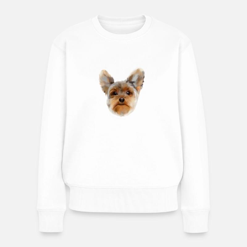 YORKSHIRE - Frauen Premium Bio Pullover - Weiß