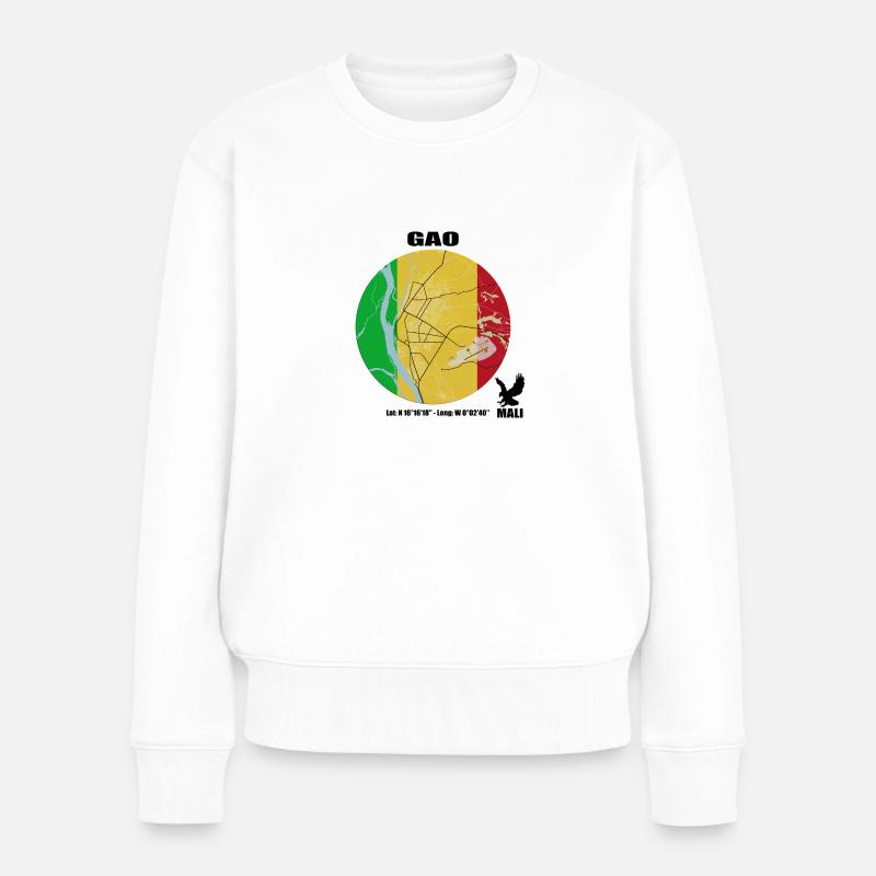 GA0, Mali - Pull Premium bio Femme - blanc