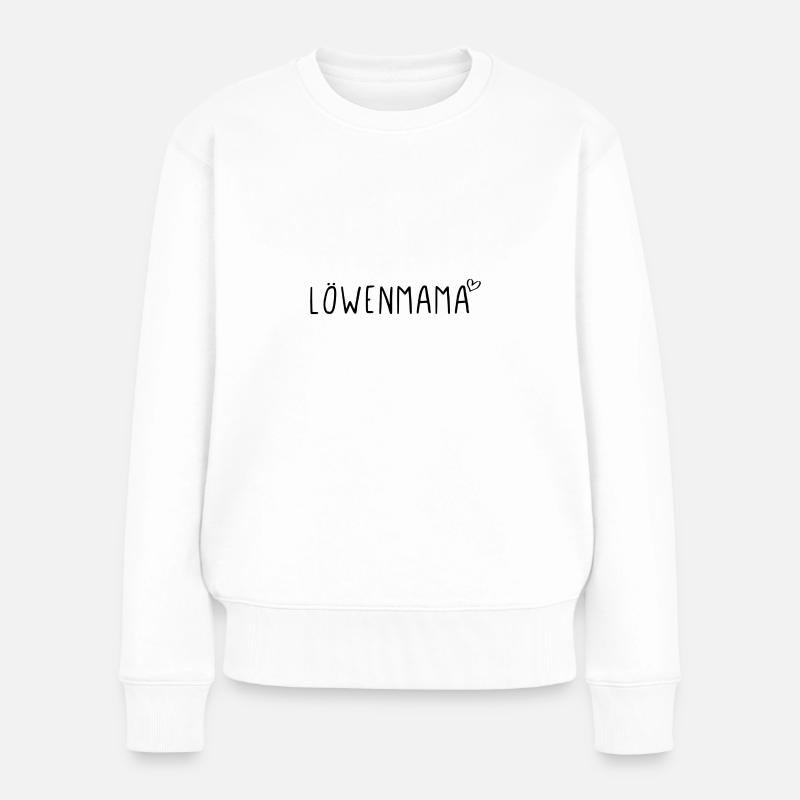 Löwenmama - Frauen Premium Bio Pullover - Weiß