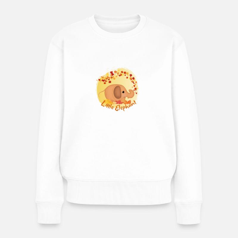 Little Elephant - Frauen Premium Bio Pullover - Weiß