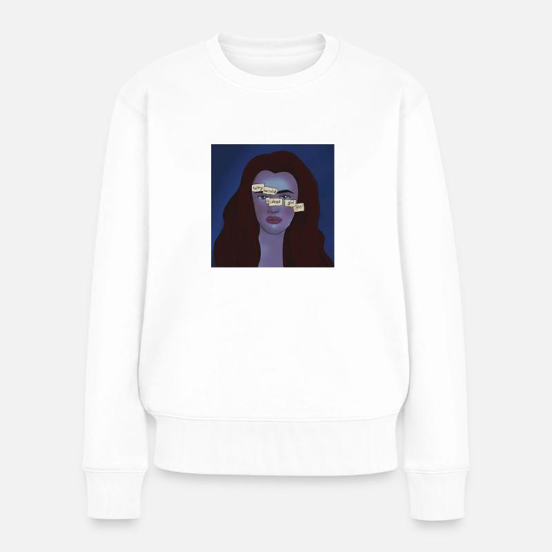 why would a dead girl lie - Frauen Premium Bio Pullover - Weiß