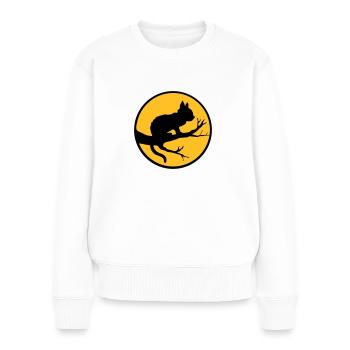 Black Cat Moon Tree - Women's Premium Organic Jumper - white - Front - Julia (174cm)