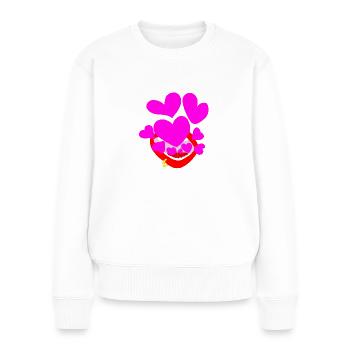 Bubbles of Love v.Carmine fort. - Pull Premium bio Femme - blanc - Devant - Julia (174cm)