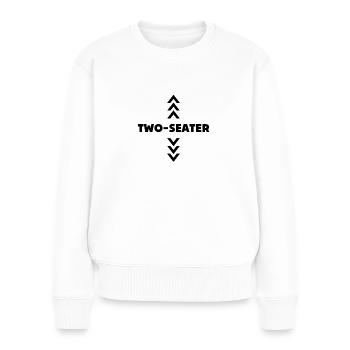 Two Seater - Women's Premium Organic Jumper - white - Front - Julia (174cm)