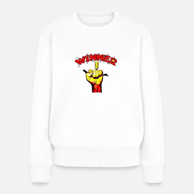 Winner Main tire-bouchon - Pull Premium bio Femme - blanc