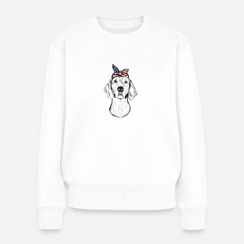Foxhound für Hundebesitzer - Foxhound - Frauen Premium Bio Pullover - Weiß