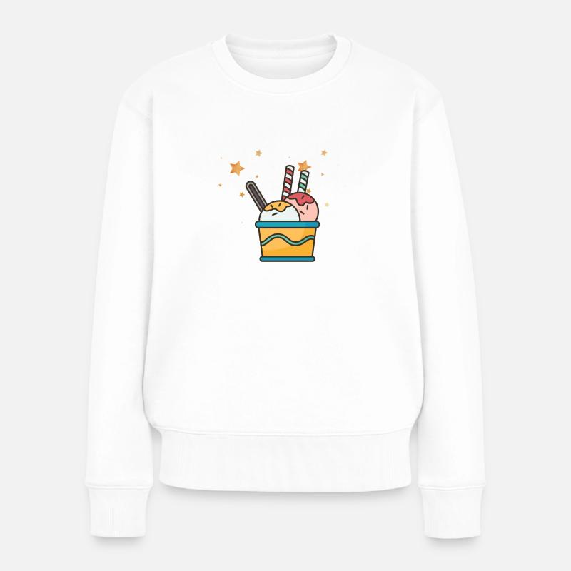 Glace étoilée - Pull Premium bio Femme - blanc