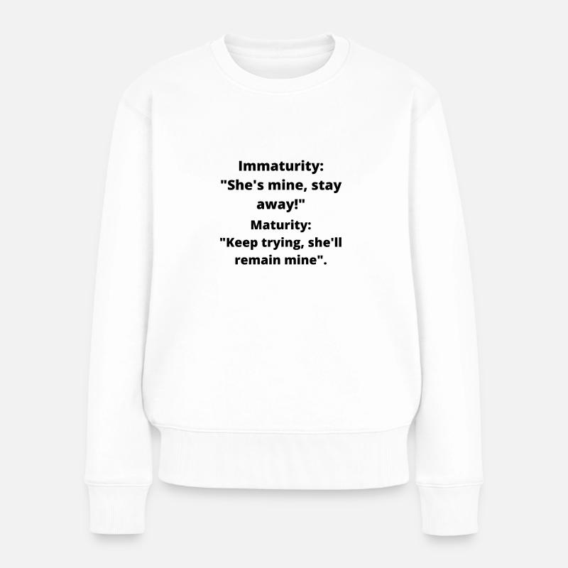 Lustiger Sarkasmus - Frauen Premium Bio Pullover - Weiß