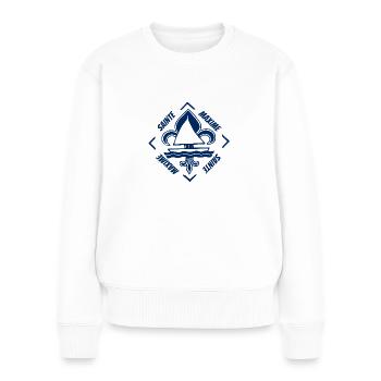 Sainte Maxime Provence Alpes Côte d'Azur Frankreich - Frauen Premium Bio Pullover - Weiß - Vorne - Julia (174cm)