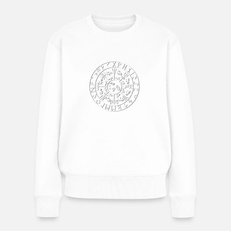 Wikinger Runen mit Tölt - Frauen Premium Bio Pullover - Weiß