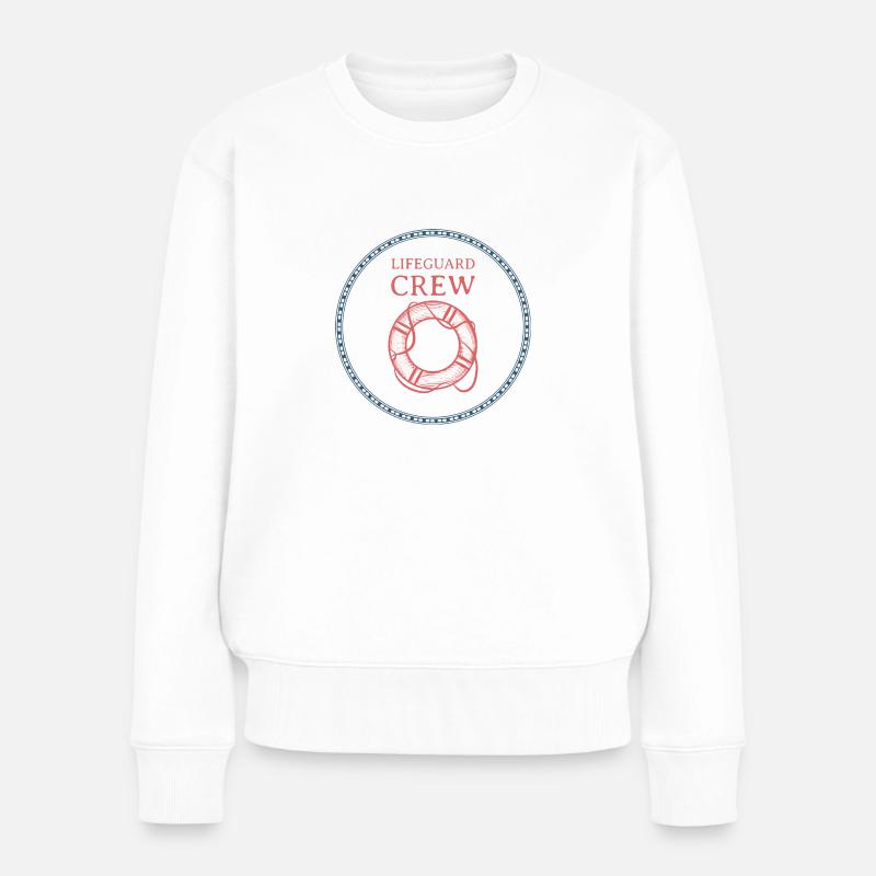 LIFEGUARD CREW - Frauen Premium Bio Pullover - Weiß