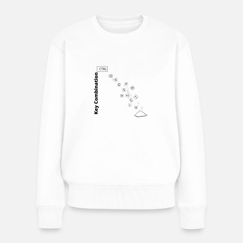 key combination - Frauen Premium Bio Pullover - Weiß