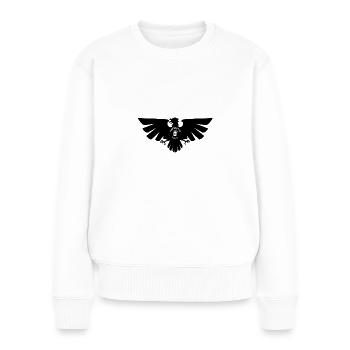 BEMBEL ADLER - Stadt Frankfurt Shirt Shop #Bembel - Frauen Premium Bio Pullover - Weiß - Vorne - Julia (174cm)