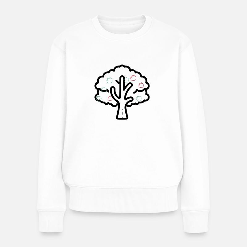 Apfelbaum - Frauen Premium Bio Pullover - Weiß