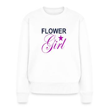 Fille de fleurs - Pull Premium bio Femme - blanc - Devant - Julia (174cm)