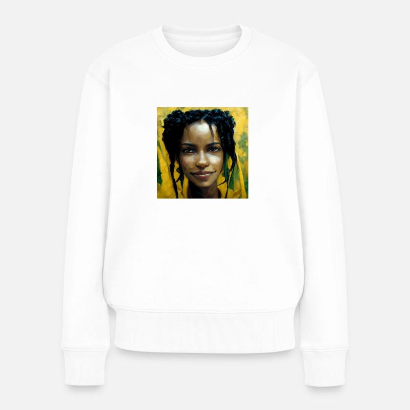 Rasta Astronaut - Women's Premium Organic Jumper - white