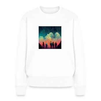 Fantasy Mystery Landschaftsmalerei - Frauen Premium Bio Pullover - Weiß - Vorne - Julia (174cm)