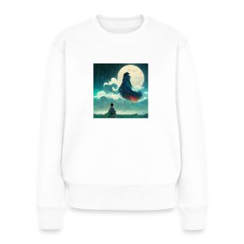Fantasy Mystery Landschaftsmalerei - Frauen Premium Bio Pullover - Weiß - Vorne - Julia (174cm)