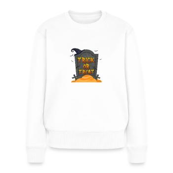 Trick or Treat Halloween - Pull Premium bio Femme - blanc - Devant - Julia (174cm)