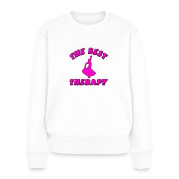Tanzen - Frauen Premium Bio Pullover - Weiß - Vorne - Julia (174cm)