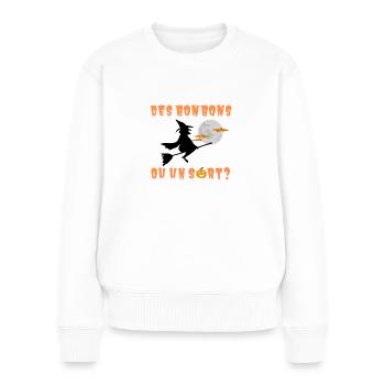 HALLOWEEN - Pull Premium bio Femme - blanc - Devant - Julia (174cm)
