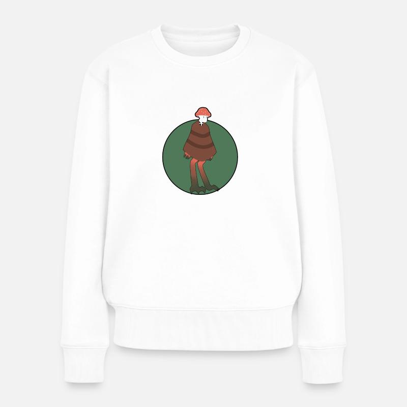 Pilz! Papyrus - Frauen Premium Bio Pullover - Weiß