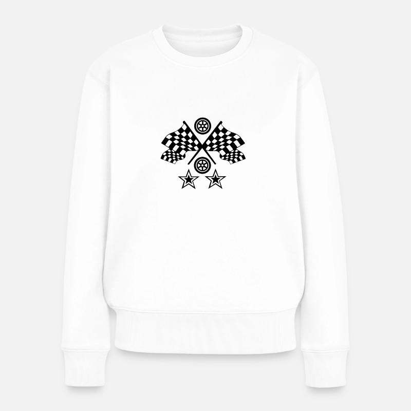 Car - Women's Premium Organic Jumper - white