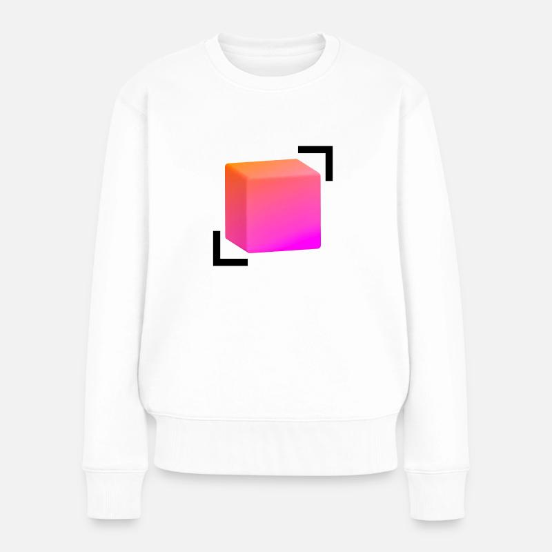 Farbwüfel - Frauen Premium Bio Pullover - Weiß