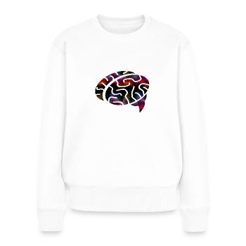 Color Brain - Frauen Premium Bio Pullover - Weiß - Vorne - Julia (174cm)