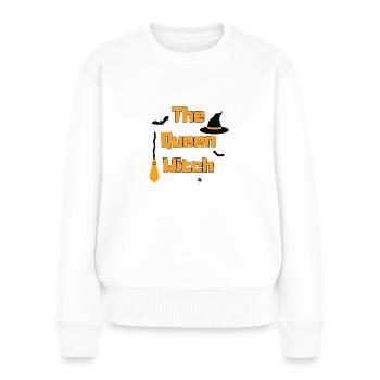 The Queen WITCH - Women's Premium Organic Jumper - white - Front - Julia (174cm)