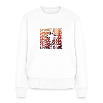 Halloween PNG Spooky babe - Women's Premium Organic Jumper - white - Front - Julia (174cm)