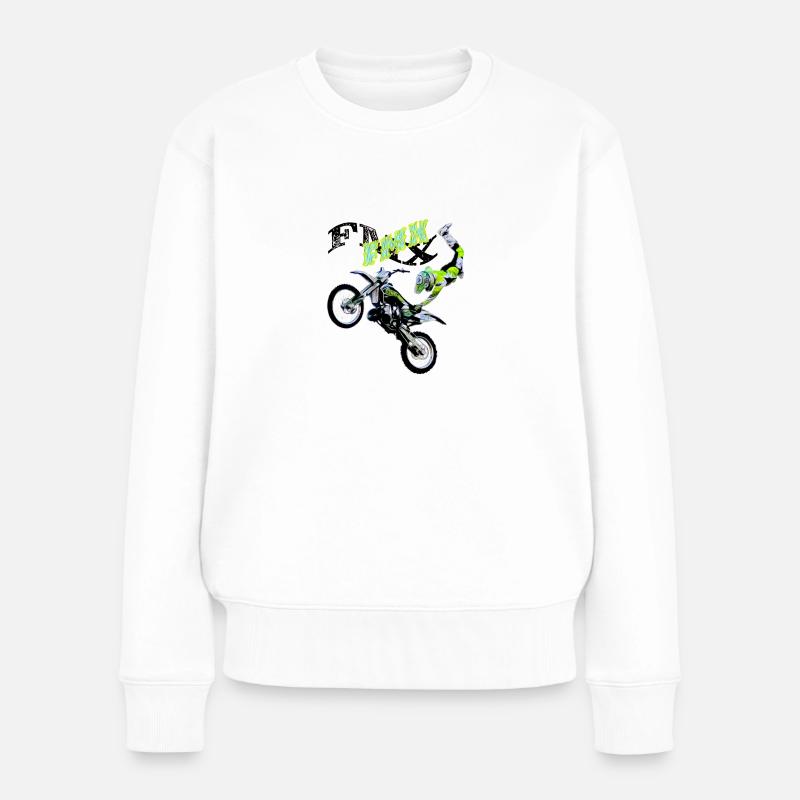 fmx motocross freestyle - Frauen Premium Bio Pullover - Weiß