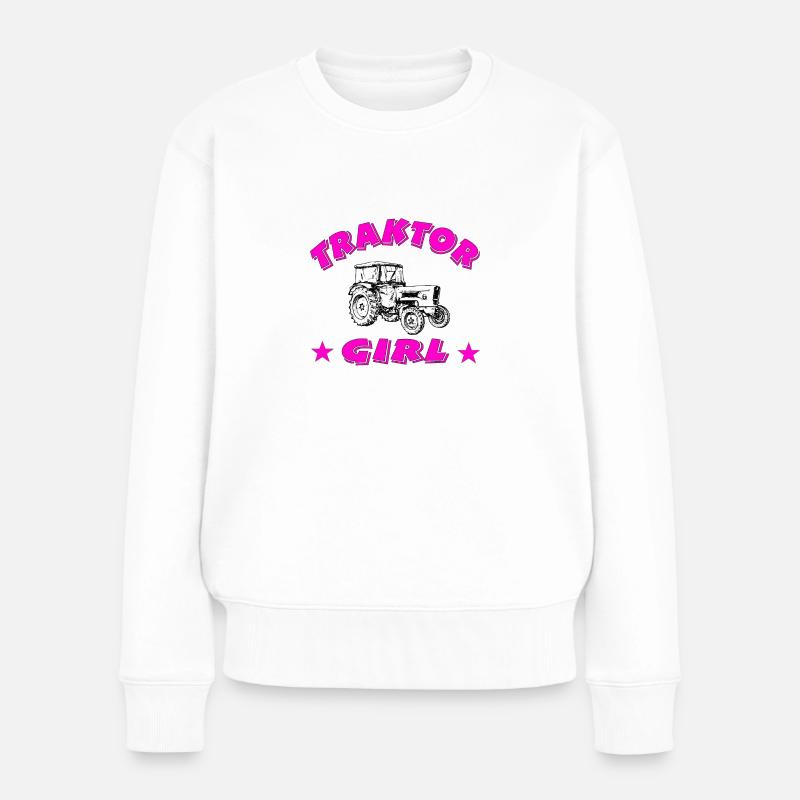 Traktor - Frauen Premium Bio Pullover - Weiß