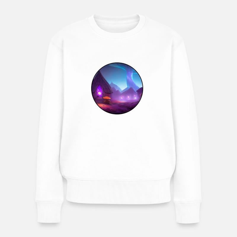 Pilzdorf - Frauen Premium Bio Pullover - Weiß