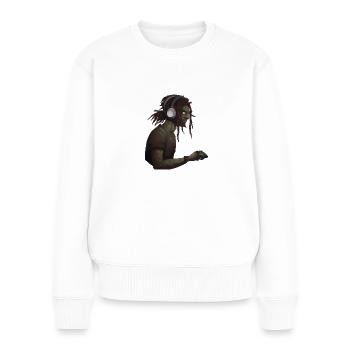 Gamer - Frauen Premium Bio Pullover - Weiß - Vorne - Julia (174cm)