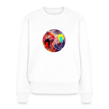 Impossible balance - Women's Premium Organic Jumper - white - Front - Julia (174cm)