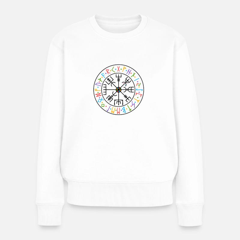 Rune, Altes gotisches Zeichen - Frauen Premium Bio Pullover - Weiß