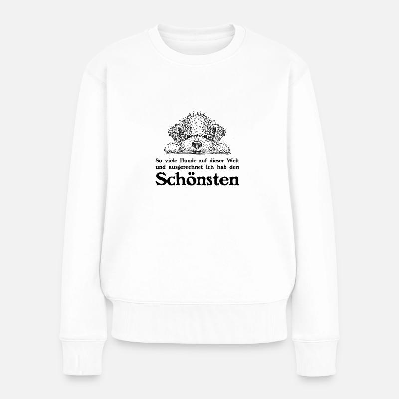 Lockenpino2 1 - Frauen Premium Bio Pullover - Weiß