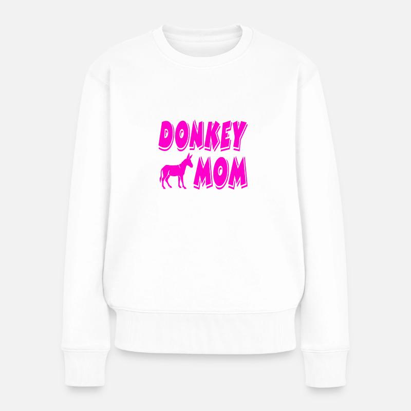 Esel - Frauen Premium Bio Pullover - Weiß