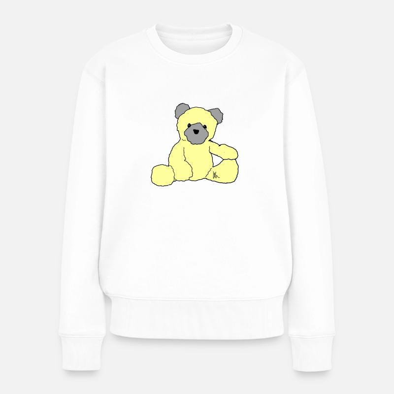 Teddy - Frauen Premium Bio Pullover - Weiß