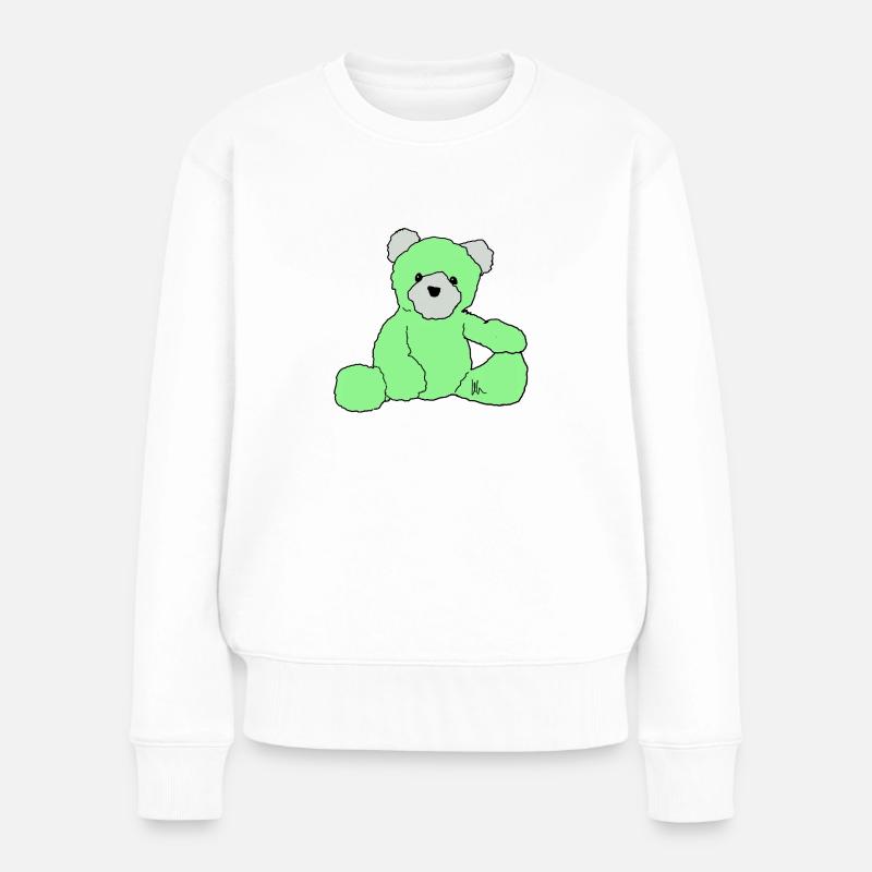Teddy - Frauen Premium Bio Pullover - Weiß