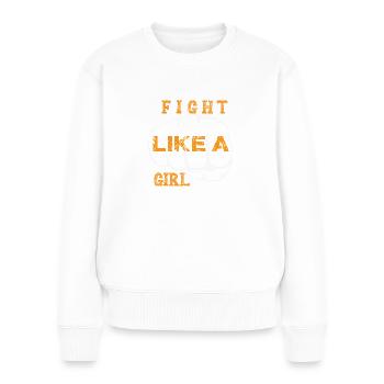 Combattez comme une fille - Pull Premium bio Femme - blanc - Devant - Julia (174cm)