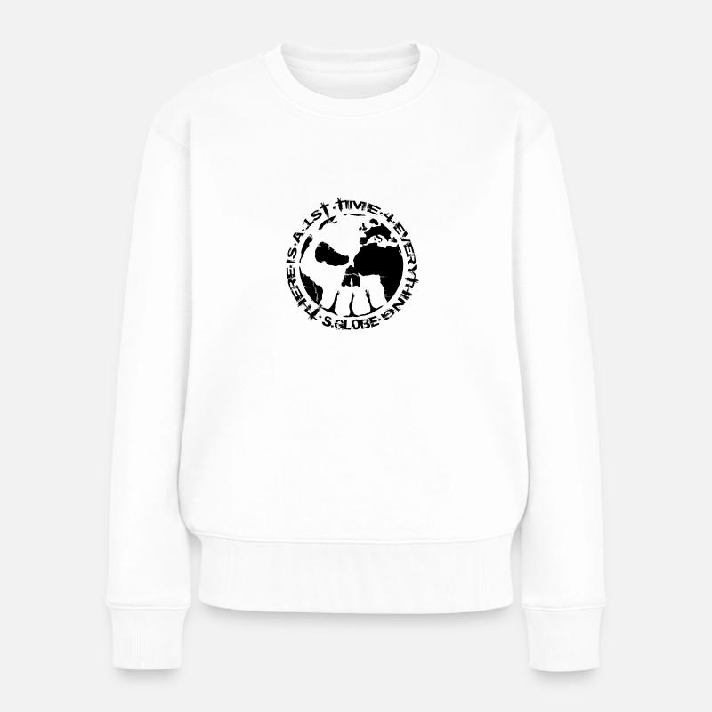 There is a 1st time 4 everything - Frauen Premium Bio Pullover - Weiß