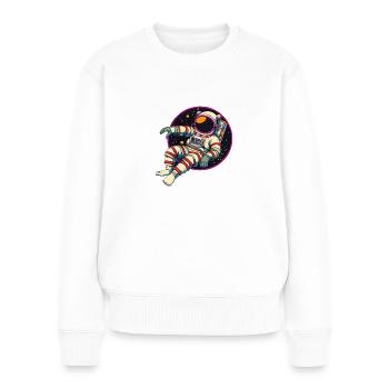 Astronaute génial dans l’espace - Pull Premium bio Femme - blanc - Devant - Julia (174cm)