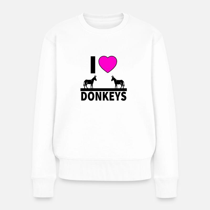 Donkey - Women's Premium Organic Jumper - white