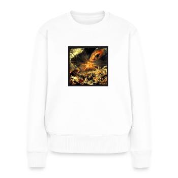 Apokalypse 2.0 - Frauen Premium Bio Pullover - Weiß - Vorne - Julia (174cm)