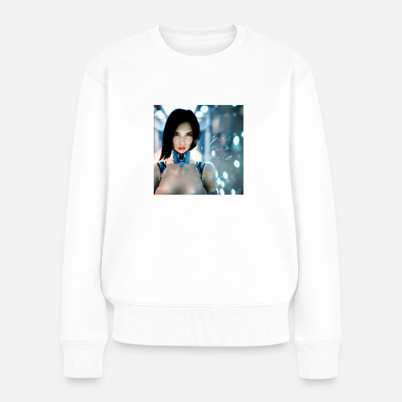 Ihre Zukunft ist da - Frauen Premium Bio Pullover - Weiß