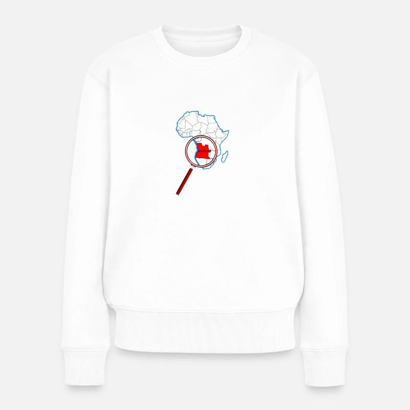 Angola unter der Lupe - Frauen Premium Bio Pullover - Weiß