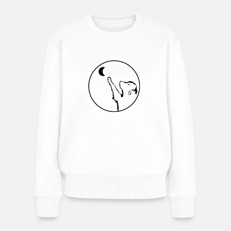 Hund Dog - Frauen Premium Bio Pullover - Weiß