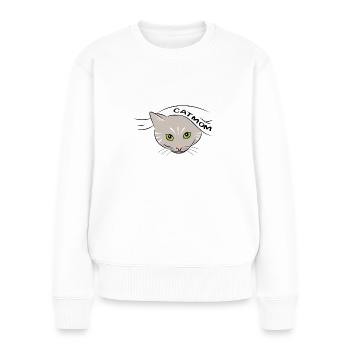 Cat - Women's Premium Organic Jumper - white - Front - Julia (174cm)